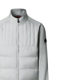 Hackett London quilted panelled zip-up sweater