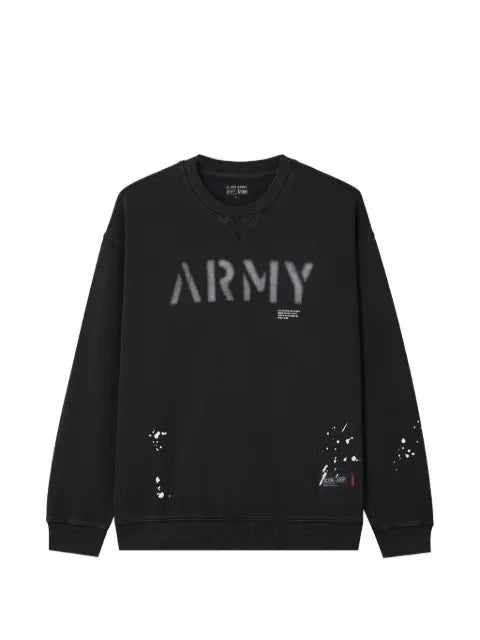 izzue paint-splatter logo-print sweatshirt